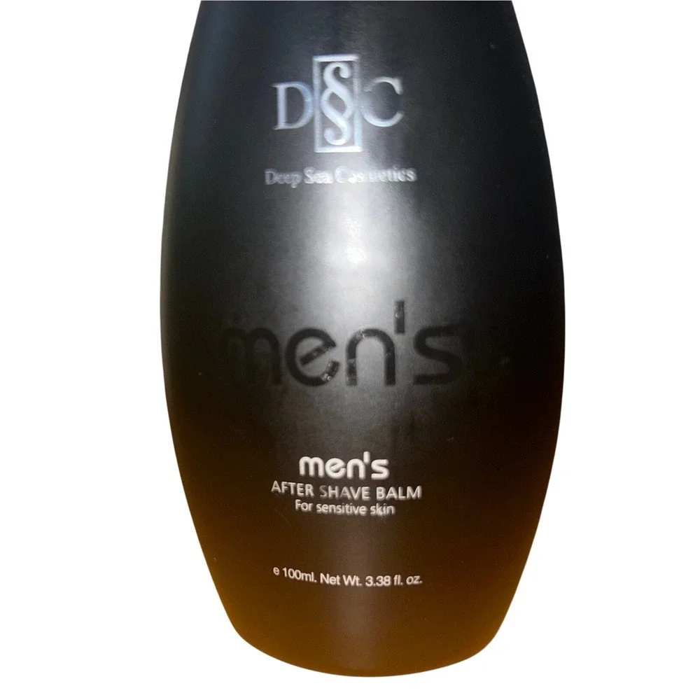 Deep Sea Cosmetics Mens After Shave Balm Sensitive Skin 100ml 3.38oz Matte Black